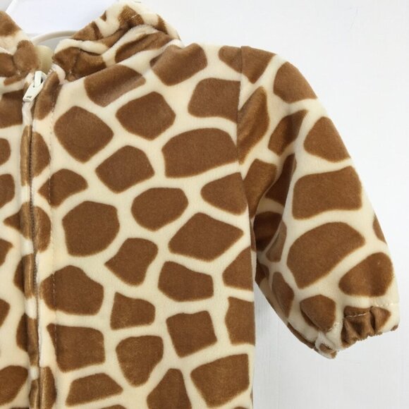 Koala Kids Giraffe Onesie Zip Front With Hood Costume Size 0-3 mo EXCELLENT - Picture 3 of 10